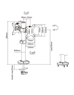 SOPORTE PARA MOSTRADOR 2 MONITORES 17\"-32\" CROMAD 2