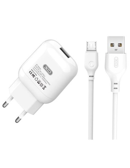 PACK CARGADOR CORRIENTE L37 2.1A + CABLE MICRO USB XO
