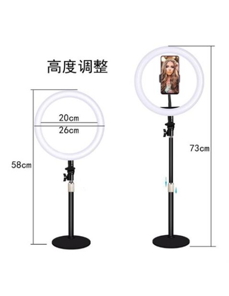 KIT YOUTUBER L03 BASE + SOPORTE SMARTPHONE + LUZ 10\" XO