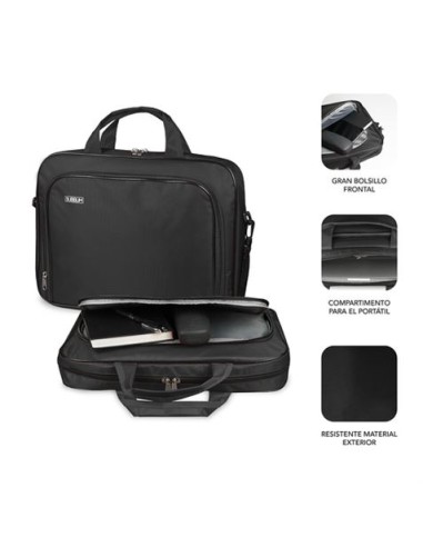 MALETIN PORTATIL SUBBLIM OXFORD 15.4\"- 16\" NEGRO