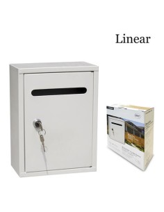 BUZON DE ACERO MODELO LINEAR BLANCO