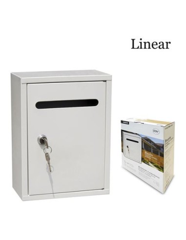 BUZON DE ACERO MODELO LINEAR BLANCO