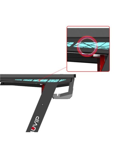 MESA GAMING PRO300 FIBRA CARBONO LUZ RGB MUVIP