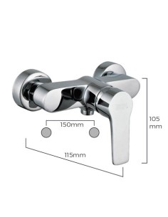 MONOMANDO EMPOTRADO DUCHA EDM 2