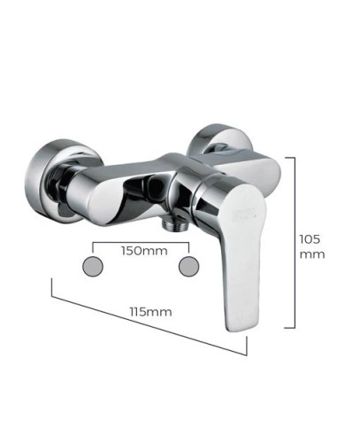 MONOMANDO EMPOTRADO DUCHA EDM