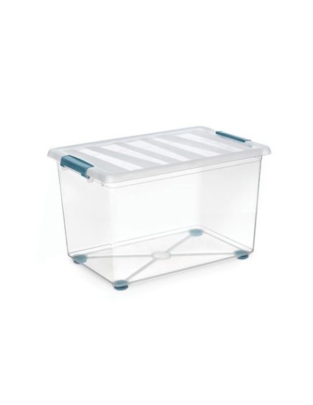 CAJA KATLA TRANSPARENTE 57L CON RUEDAS Y ASAS ERGONOMICAS 59X39X36.5CM