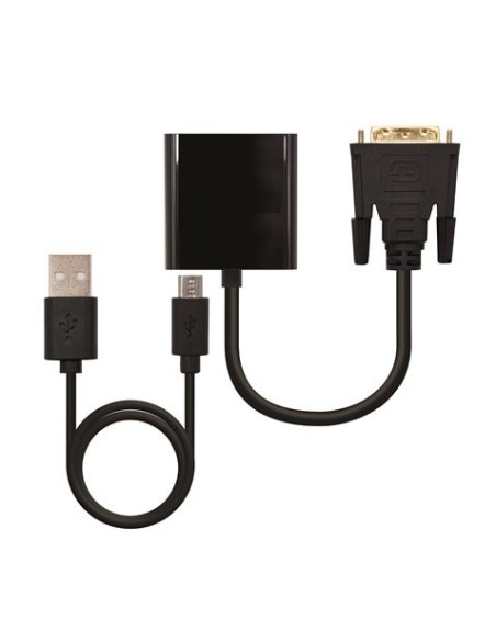 CONVERTIDOR DVI 24+1 MACHO A VGA HEMBRA 10CM CROMAD