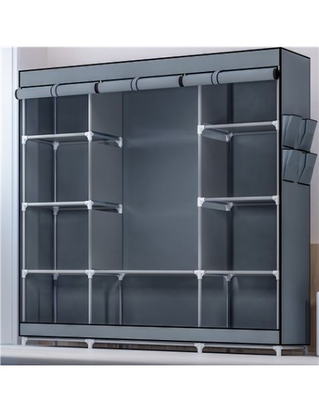 ARMARIO DE TELA TRIPLE GRANDE 128X45X166CM