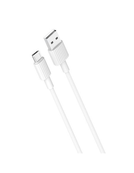 CABLE NB156 SILICONA USB - MICRO USB | 2.4A | 1 MTR | BLANCO XO