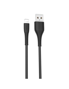 CABLE NB156 SILICONA USB - LIGHTNING | 2.4A | 1 MTR | NEGRO XO