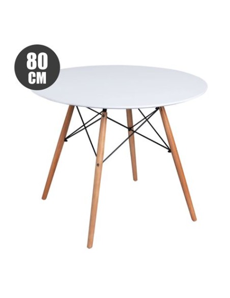 MESA REDONDA DESIGN D500 80CM BLANCA MUVIP