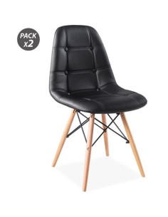 PACK 2 SILLAS DESIGN D300 NEGRAS MUVIP
