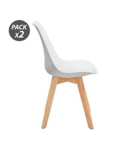 PACK 2 SILLAS DESIGN D200 BLANCAS MUVIP