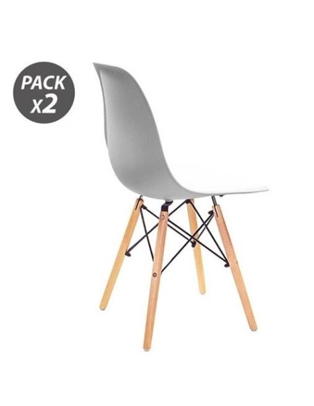 PACK 2 SILLAS DESIGN D100 BLANCAS MUVIP