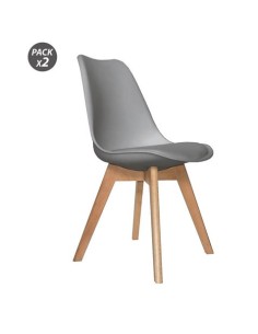 PACK 2 SILLAS DESIGN D200 GRIS MUVIP 2