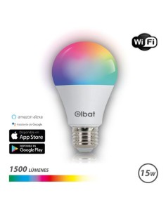 BOMBILLA LED SMART WIFI A65 E27 15W 1500LM RGB ELBAT
