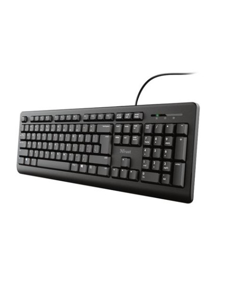 TECLADO TRUST TK-150 TAMAÃ‘O COMPACTO RESISTENTE VERTIDOS