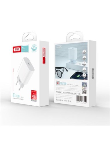 CARGADOR DE CORRIENTE L77 20W TIPO C XO BLANCO