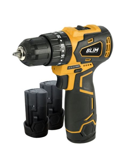 TALADRO PERCUTOR S/CARBONES 12V | 2 BATERIAS 2AH BLIM