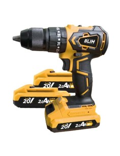 TALADRO PERCUTOR S/CARBONES 20V | 3 BATERIAS 2AH | CAJA ALUMINIO 50PCS BLIM 2