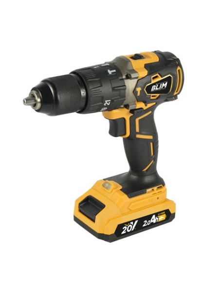 TALADRO PERCUTOR S/CARBONES 20V | 2 BATERIAS 2AH BLIM