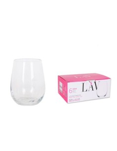 SET 6 VASOS CRISTAL 360CC GAIA