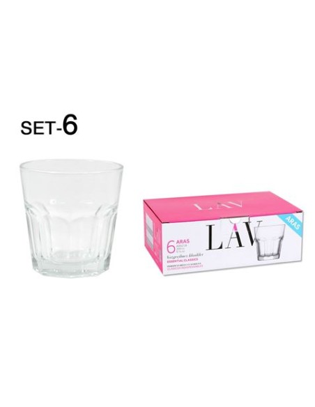 SET 6 VASOS VINO 200CC ARAS
