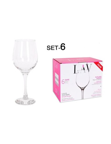 SET 6 COPAS VINO/AGUA 395CC FAME HI
