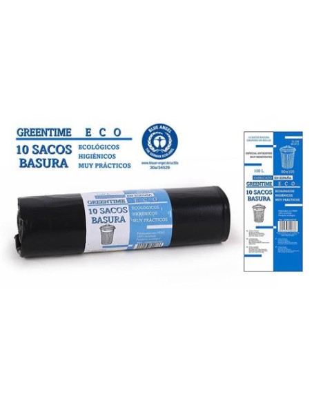 PACK 10 SACOS BASURA 100L 80X105