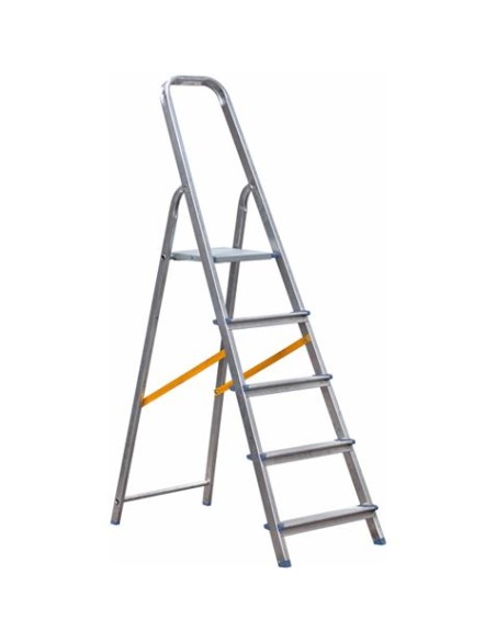 ESCALERA ALUMINIO 5 PELDAÃ‘OS MADER