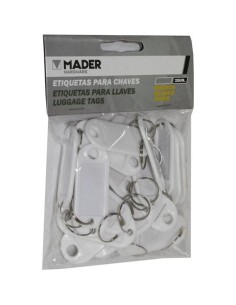 ETIQUETAS PARA LLAVES BLANCA 25 Udes. MADER