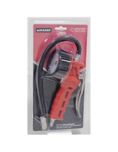 PISTOLA DE INFLADO CON MANOMETRO MADER