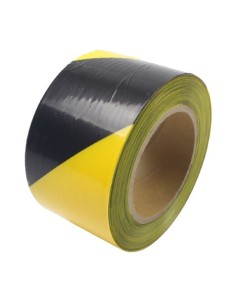 CINTA DE SEÃ‘ALIZACION NEGRO-AMARILLO 250Mtrs.X7Cm. MADER