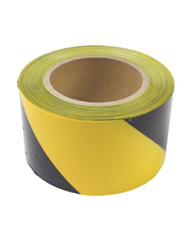 CINTA DE SEÃ‘ALIZACION NEGRO-AMARILLO 250Mtrs.X7Cm. MADER