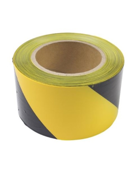 CINTA DE SEÃ‘ALIZACION NEGRO-AMARILLO 250Mtrs.X7Cm. MADER