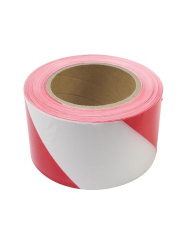 CINTA DE SEÃ‘ALIZACION ROJO-BLANCO 250Mtrs.X7Cm. MADER