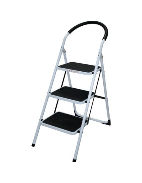 ESCALERA DOMESTICA EN ACERO Y GOMA 3P. MADER