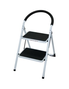 ESCALERA DOMESTICA EN ACERO Y GOMA 2P. MADER