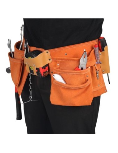 CINTURON PARA HERRAMIENTAS 2 BOLSAS 10 DIV. SAURIUM