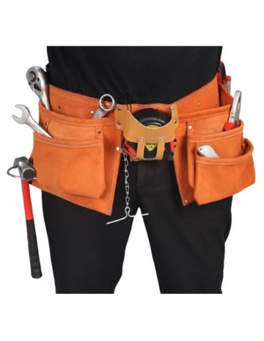 CINTURON PARA HERRAMIENTAS 2 BOLSAS 10 DIV. SAURIUM