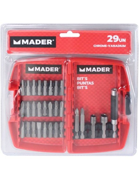 JUEGO VASOS Y PUNTAS 29PCS CRV MADER