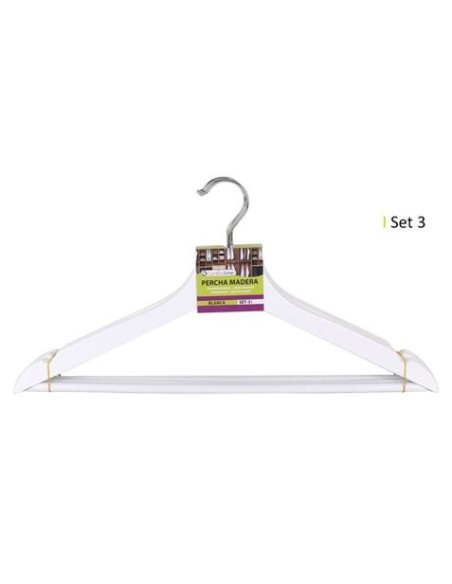 SET 3 PERCHAS MADERA BLANCA 42.5X21.5 CONFORTIME