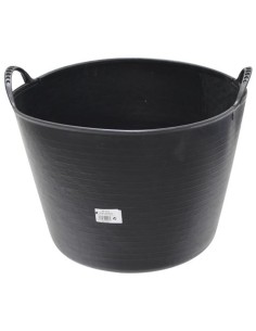 CUBETA REDONDA FLEXIBLE 39 LITROS NEGRO MADER