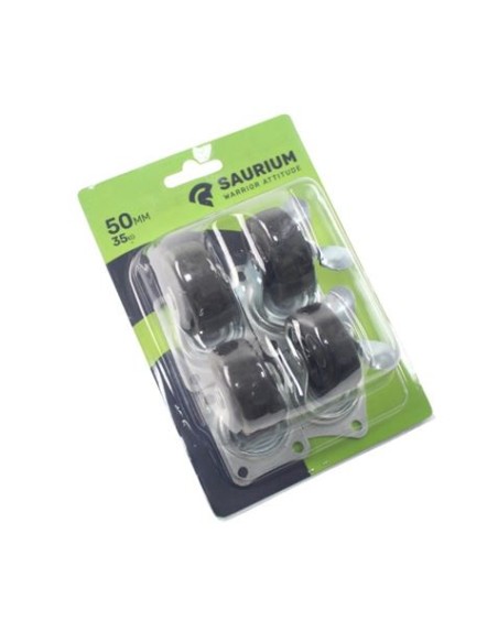 RUEDA GOMA GIRATORIA 50MM, 35KG SAURIUM