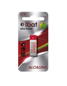 BLISTER 1 PC PILA ALCALINA 27A 12V ELBAT