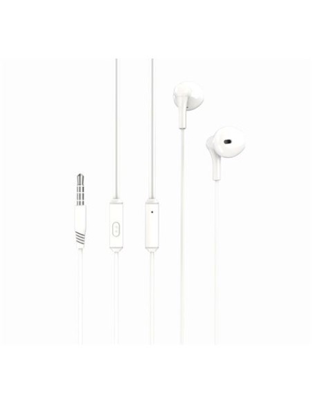 AURICULAR + MICROFONO EP39 MUSIC BLANCO