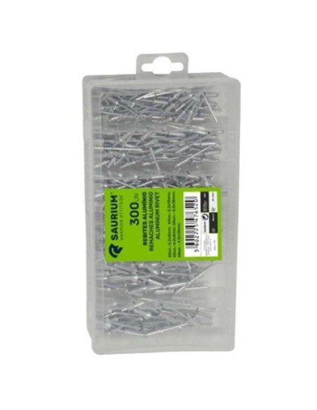 JUEGO 300 PCS REMACHES ALUMINIO SAURIUM