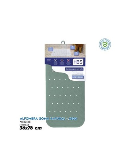 ALFOMBRA GOMA NATURAL - 650G VERDE HBS