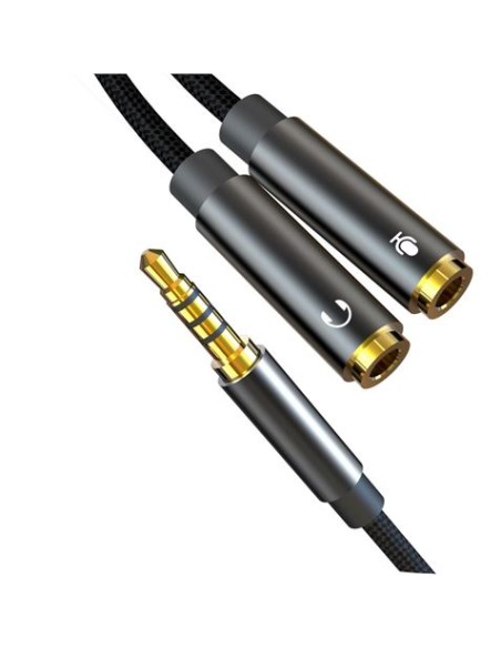 CABLE NBR197 MINI JACK A 2 MINI JACK HEMBRAS AUDIO + MICROFONO XO