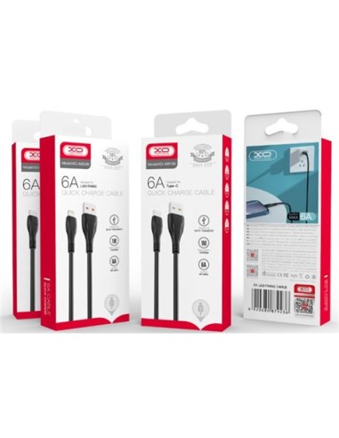 CABLE NB185 CARGA RAPIDA USB - MICRO USB | 6A | 1 METRO | NEGRO XO